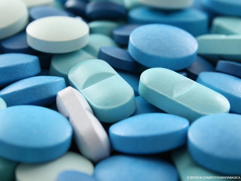 blue pills closeup picture id