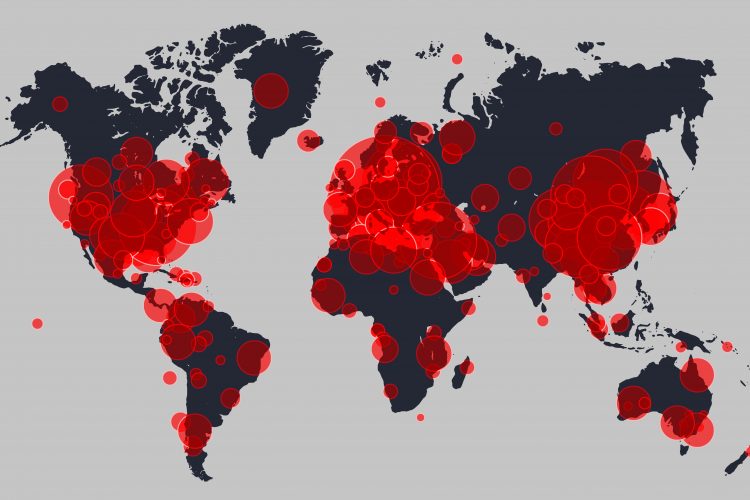 global map of coronavirus image